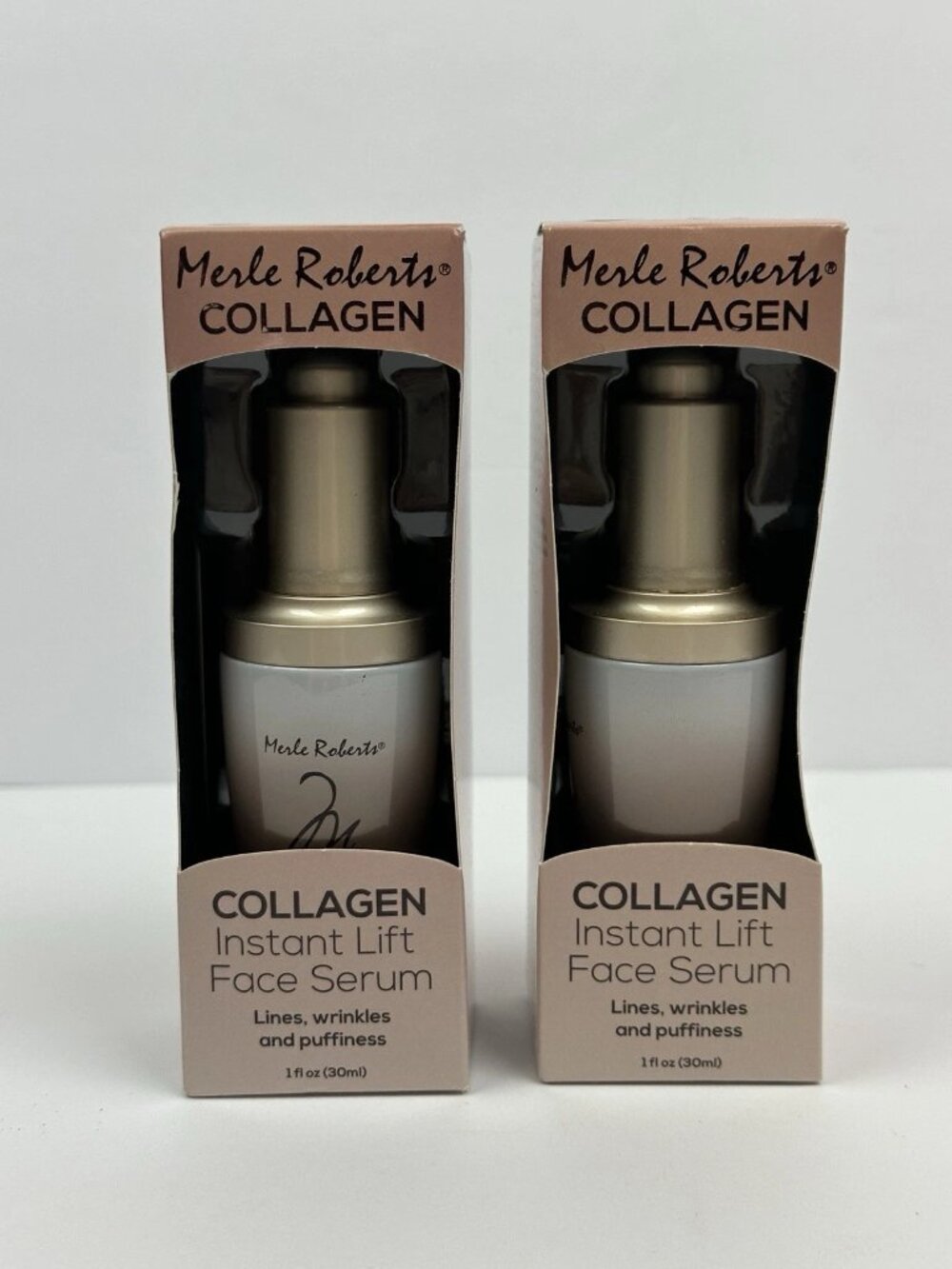 ✨💧 2 Pack Merle Roberts Collagen Instant Lift Face Serum 1 oz NEW Anti Aging